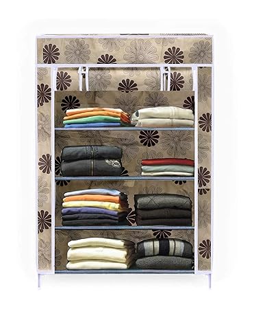 Embross High Bond Plastic Mini Wardrobe Beige Flower Amazon In