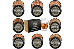 G & J'S FINEST Wood Chips for Cocktail Smoker- 8-pk Fine Chunks/Shavings for Smoking Whiskey/Bourbon/Old Fashioned & Smoke Gun | Apple, Hickory/Pecan, Cinnamon, Oak, Peach, Pear, Cherry, Walnut