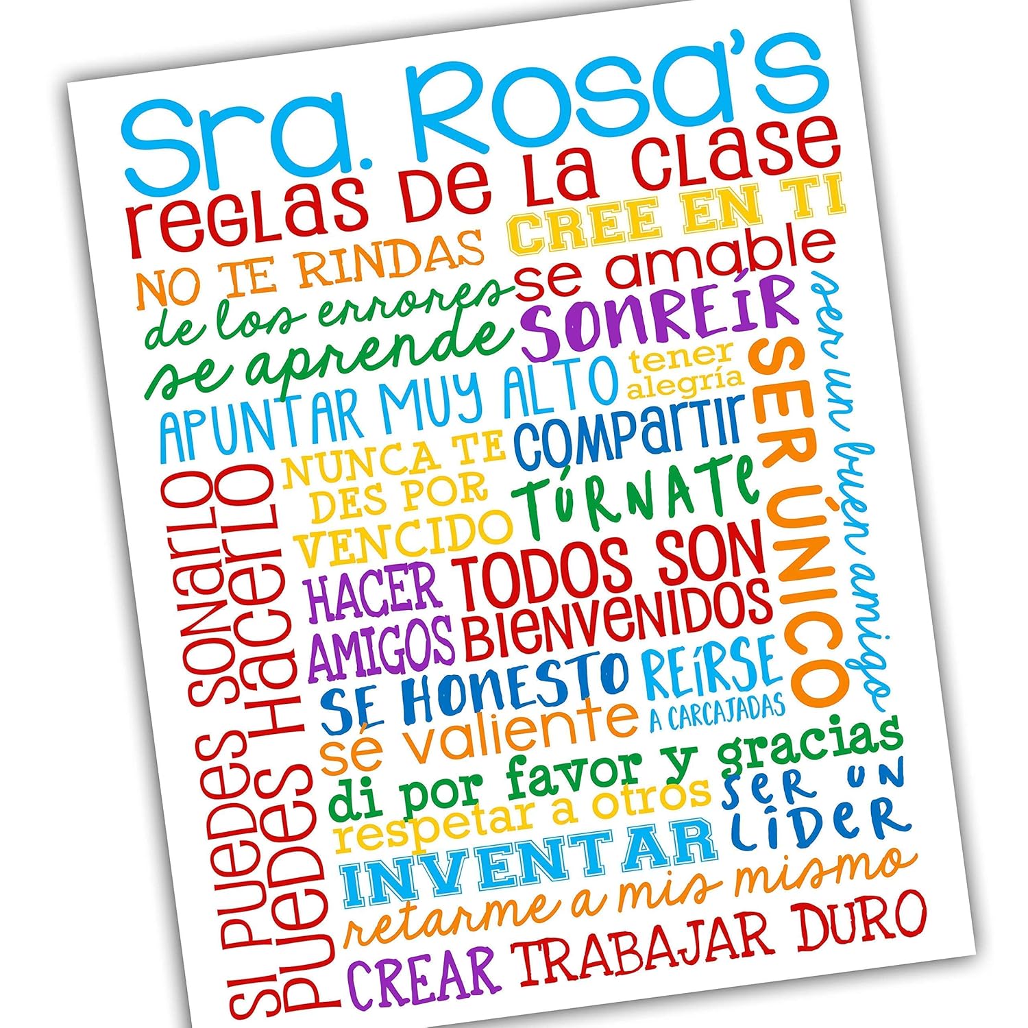 Amazon TEACHER GIFT Personalized Spanish Classroom Rules For Amazon teacher gift personalized spanish classroom rules for