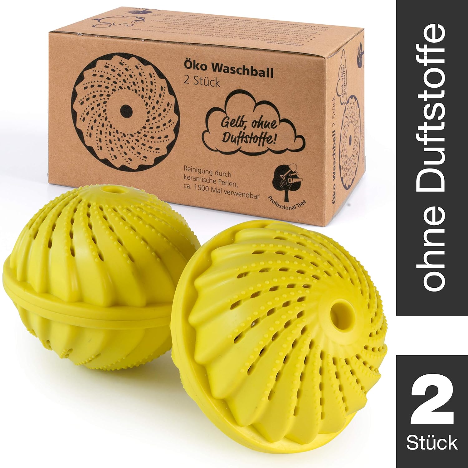Hinrichs 2 Laundry Balls, Washing Balls for Washing Machine, wash Without Detergent, for Approx. 1,500 Washes