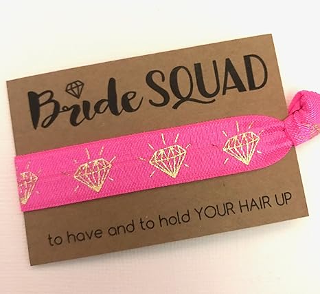 Amazon Com Bride Squad Bachelorette Hair Tie Party Favors Set
