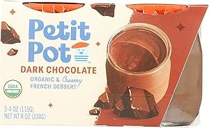 Petit Pot | Organic French Pudding | Dark Chocolate | Gluten-Free | Kosher | Ready-to-Eat | No Artificial Ingredients | No Pr