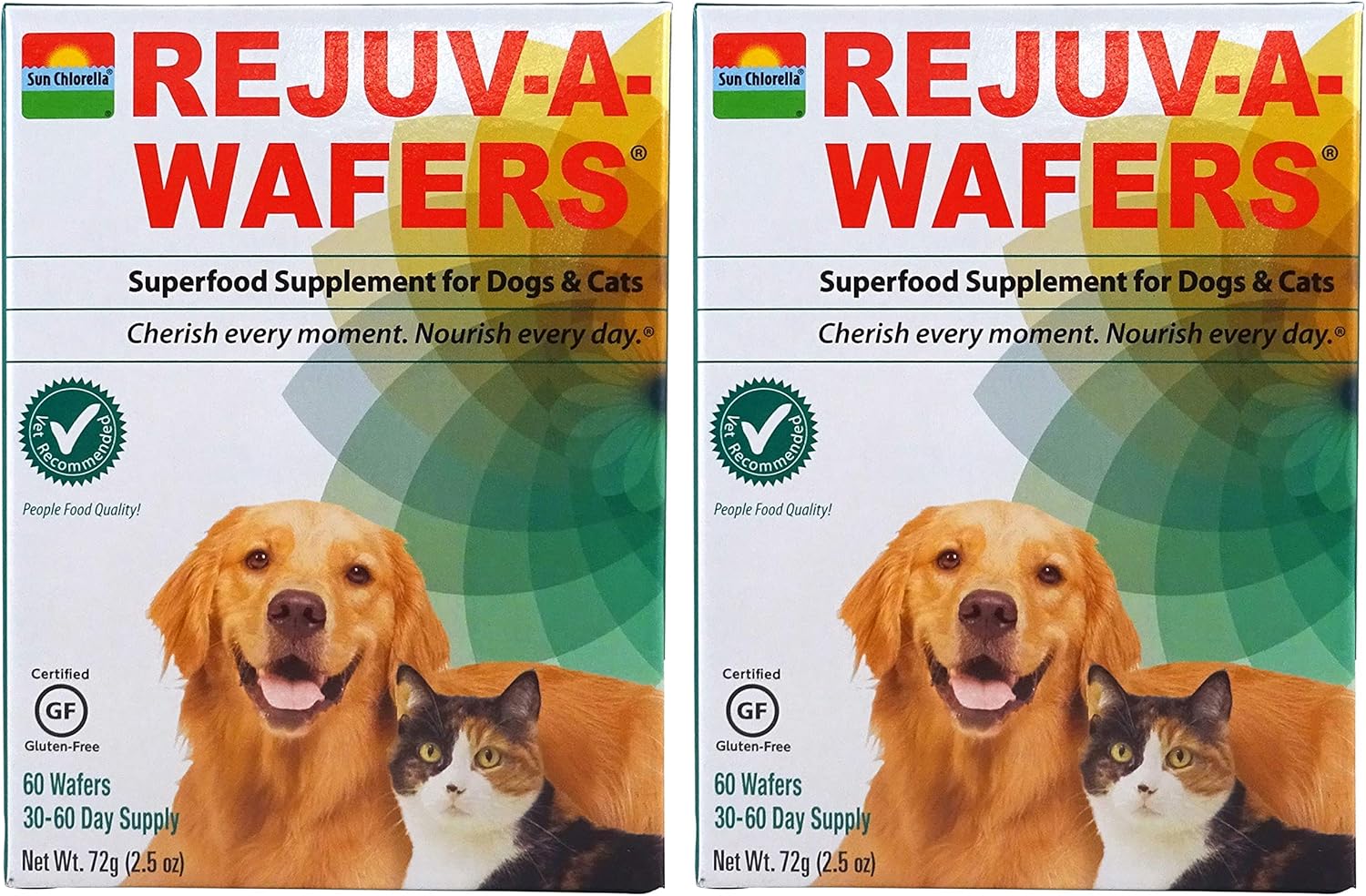 Sun Chlorella Rejuvawafers, Superfood Supplement for Dogs and Cats