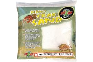 (2 Pack) Zoo Med Hermit Crab Calcium Sand Substrate, 2 Pounds - White
