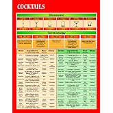 Ursus Enterprises Inc Cocktails &amp; Shots Instructional Chart, Laminated Reference Guide, 8.5 x 11 Inches (1, Cocktails)