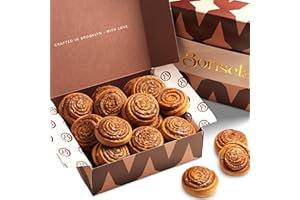 GENERIC Bonsela Cinnamon Rolls, 20 Holiday Cookies Individually Wrapped, Fresh Baked Cinnamon Buns for Breakfast Pastry, Coffee Snack, Travel & On the Go Snacks for Kids Adults, Birthday Gifts for Women & Men