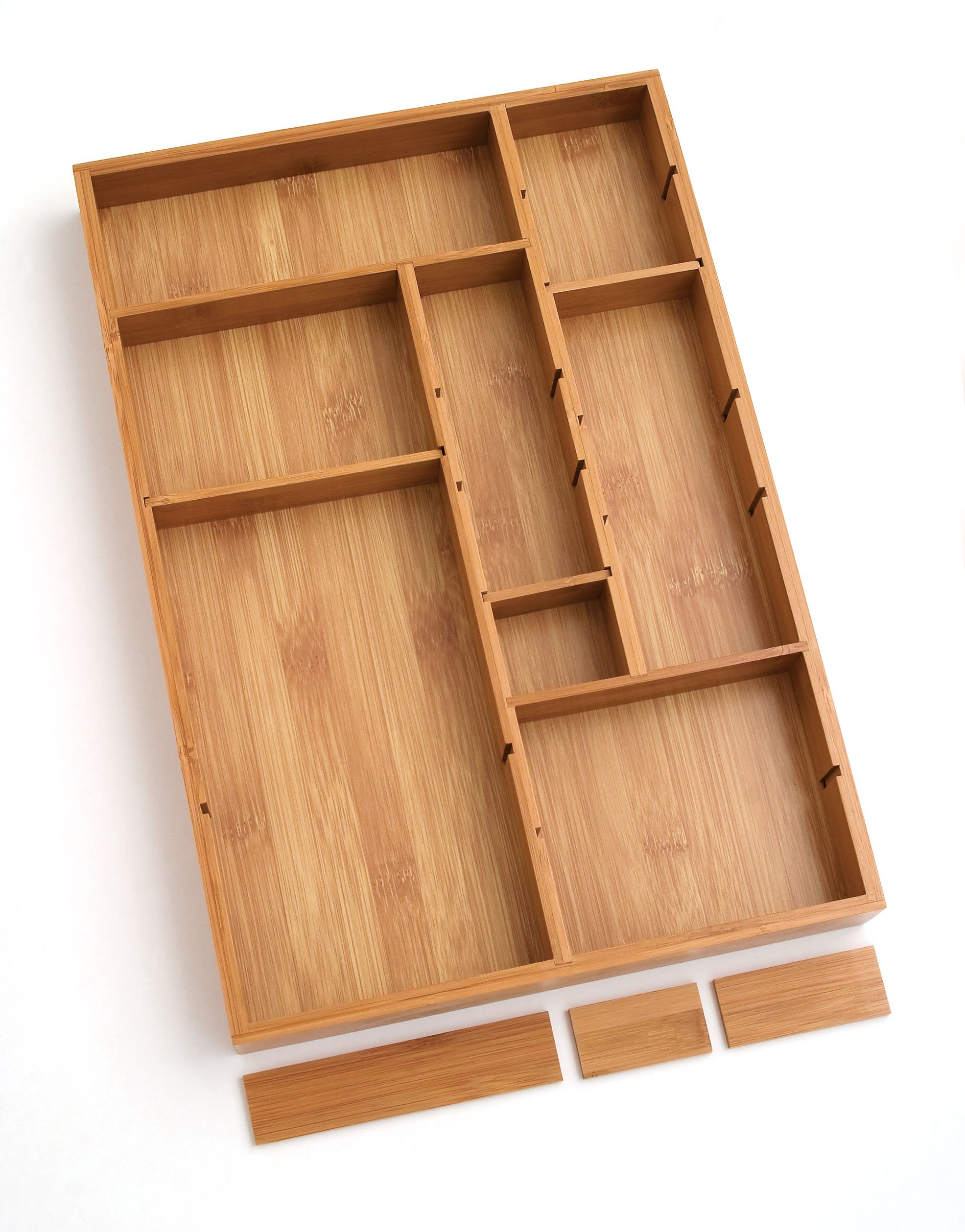 Lipper International Bamboo Spice Organizer Tray - 15x8x2 Inch Drawer Organizer
