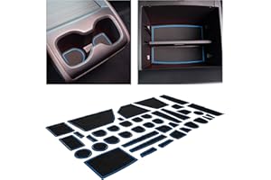 CupHolderHero fits Honda Odyssey Accessories 2018-2024 Premium Custom Interior Non-Slip Anti Dust Cup Holder Inserts, Center Console Liner Mats, Door Pocket Liners 41pc Set (Blue Trim)
