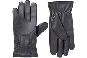isotoner mens Water Repellent Leather Glove