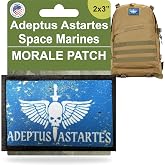 Adeptus Astartes Space Marines Morale Patch, 2x3 Hook &amp; Loop | Fully washable | Won't fade or scratch off | Sci-fi gamer gift | Fits pack, cap, plate carrier | USA made