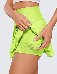 CRZ YOGA Women's High Waisted Pleated Tennis Skirts