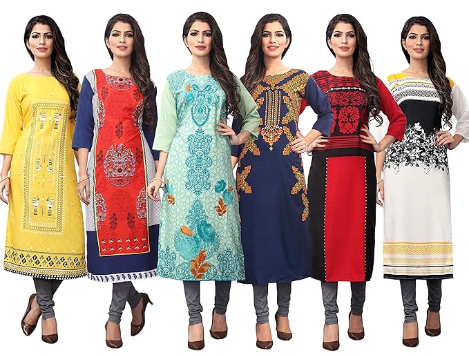 Women's crepe straight Kurta