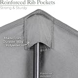 CHRISTOW Replacement Parasol Canopy 2.7m Hexagonal 6 Arms UV 30+ Grey view 4