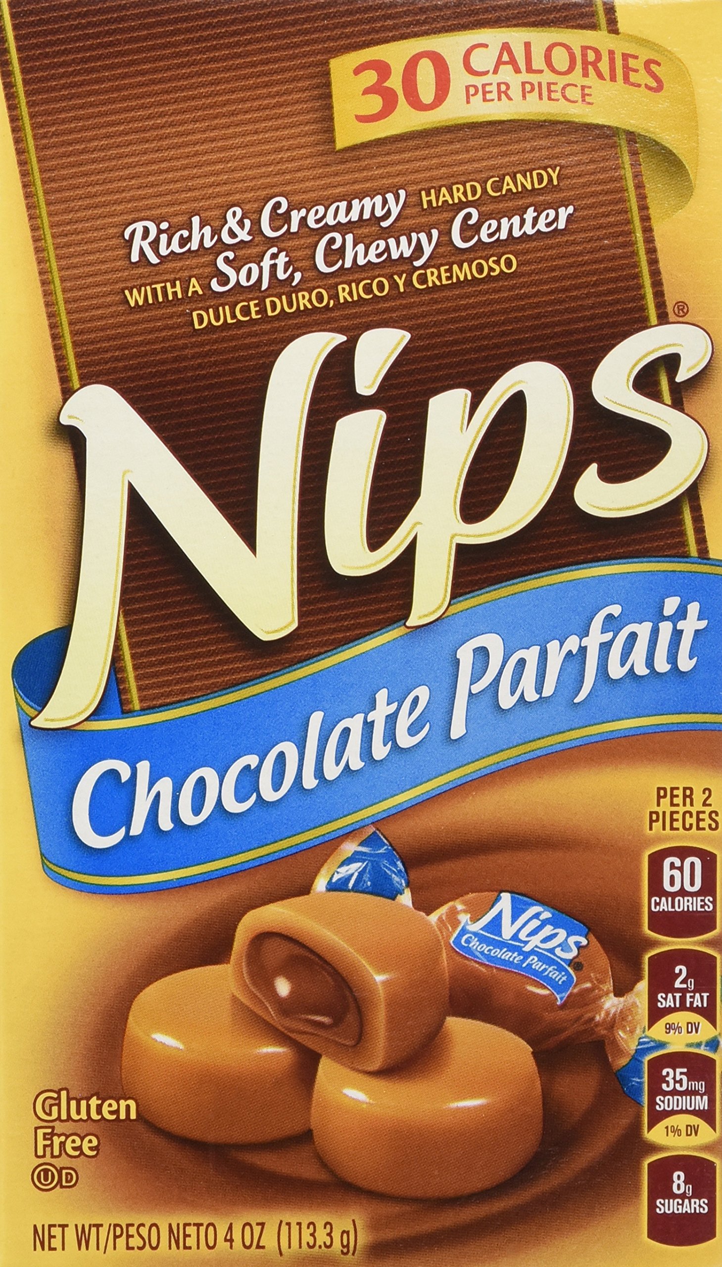 Nips Chocolate Parfait Candy 4 Ounce Pack Of 12 