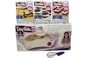 Easy Bake Oven Easy Bake Ultimate Oven Bundle Baking Star Edition + Larger Size 13.8 Oz. 3-Pack Refill Mixes (Pizza, Whoopie Pies and Red Velvet & Strawberry Cakes) + Mini Whisk