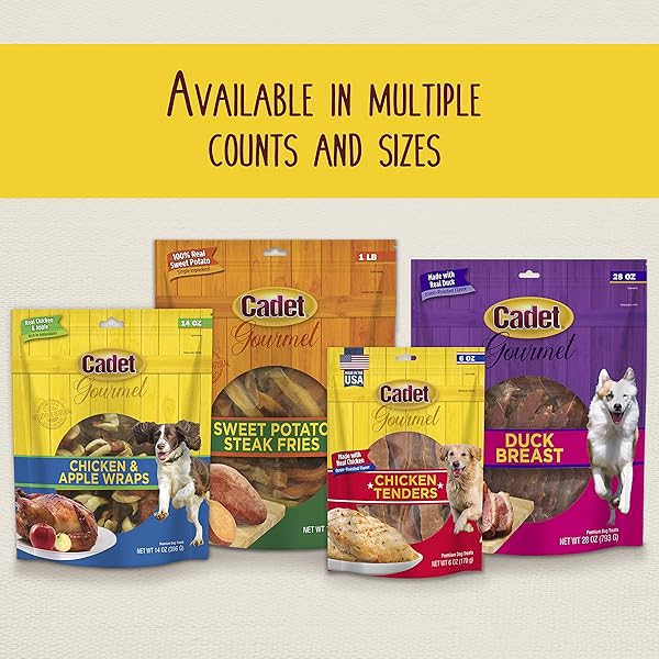 CADET GOURMET CHICKEN WRAPPED BISCUIT DOG TREATS, TRAINING TREATS FOR SMALL AND LARGE DOGS, INSPECTED & TESTED IN USA, 14 OZ.