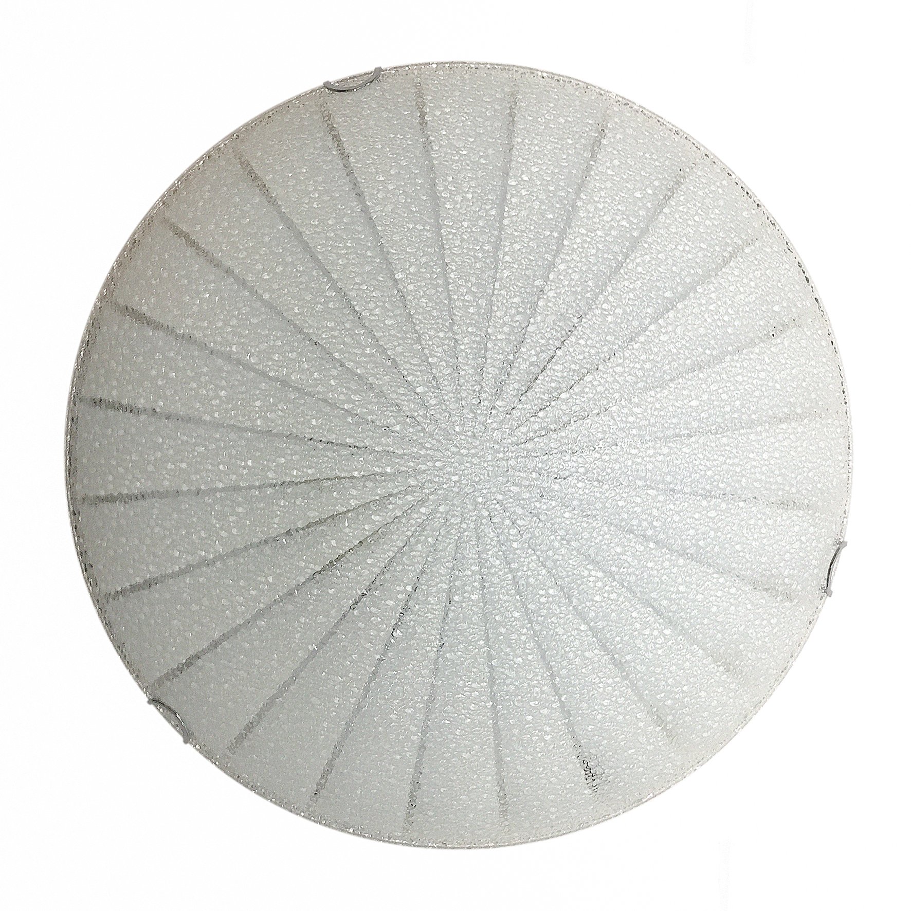 ONLI - Ceiling Light lamp Crux Series Round Shape. Diameter 40cm. 2 Lights Cap E27. Simple Easy Elegant Modern Style. Design Made in Italy, Glass Ceiling Light.