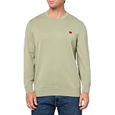 Hugo Men's Small Woven Label Cotton Sweater