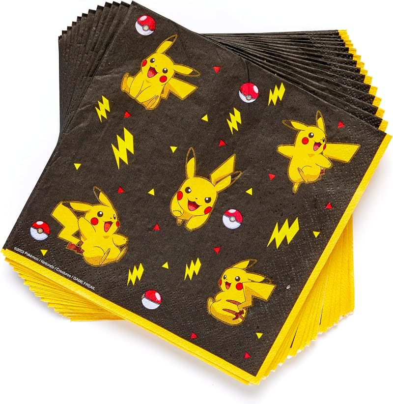 Amscan 9917107 Pokémon Kids Birthday Luncheon Napkins 16 Pack
