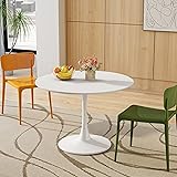 HomSof 42" Modern Round Dining Table with Round MDF