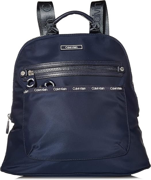 Calvin Klein Women's Nylon Organizational Backpack, Navy, One