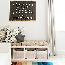 OrganiHaus Set of 3 Rainbow Stiches Woven Storage