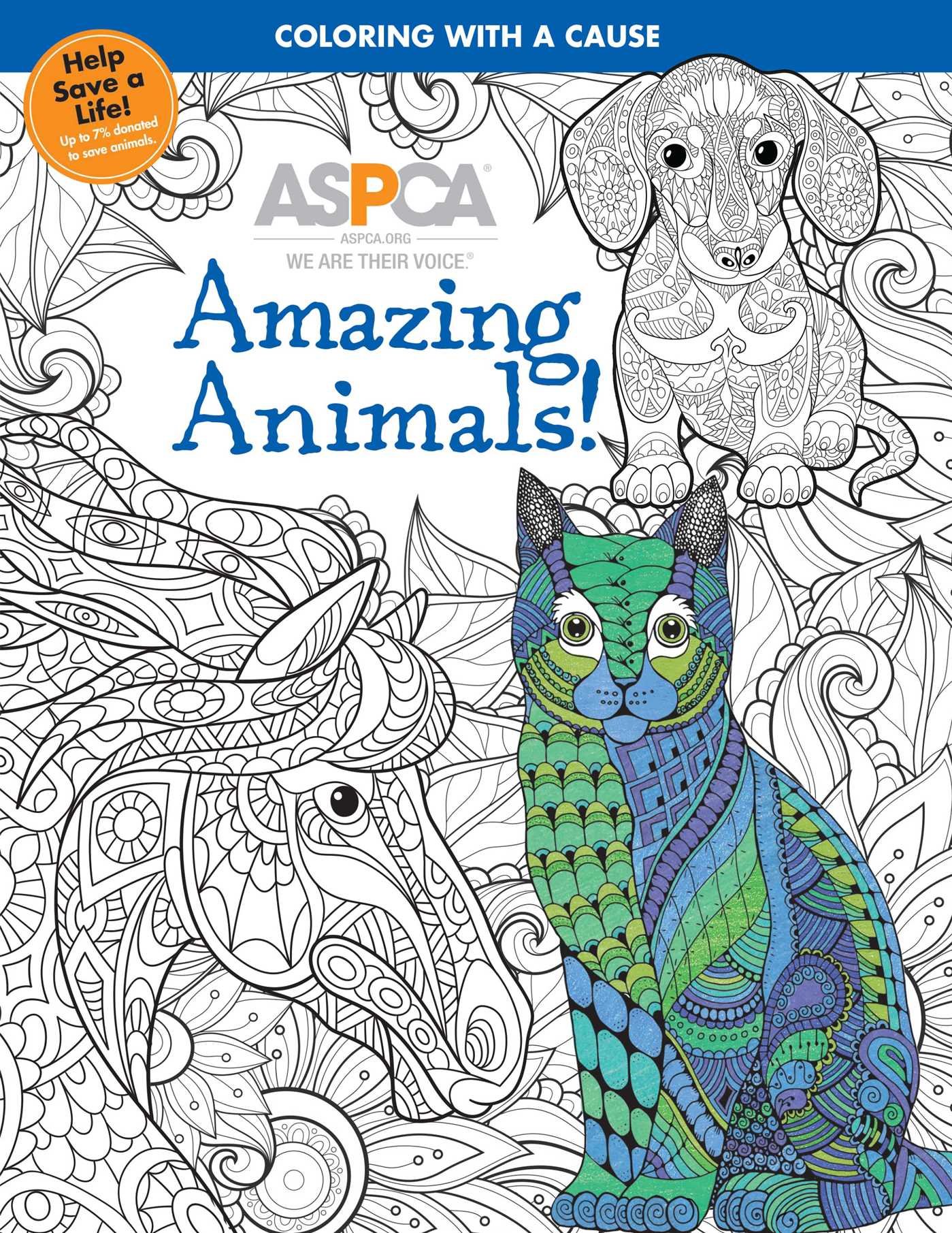 Download Amazon Com Aspca Adult Coloring For Pet Lovers Amazing Animals 9780794439859 Editors Of Studio Fun International Stone Rebecca A Books