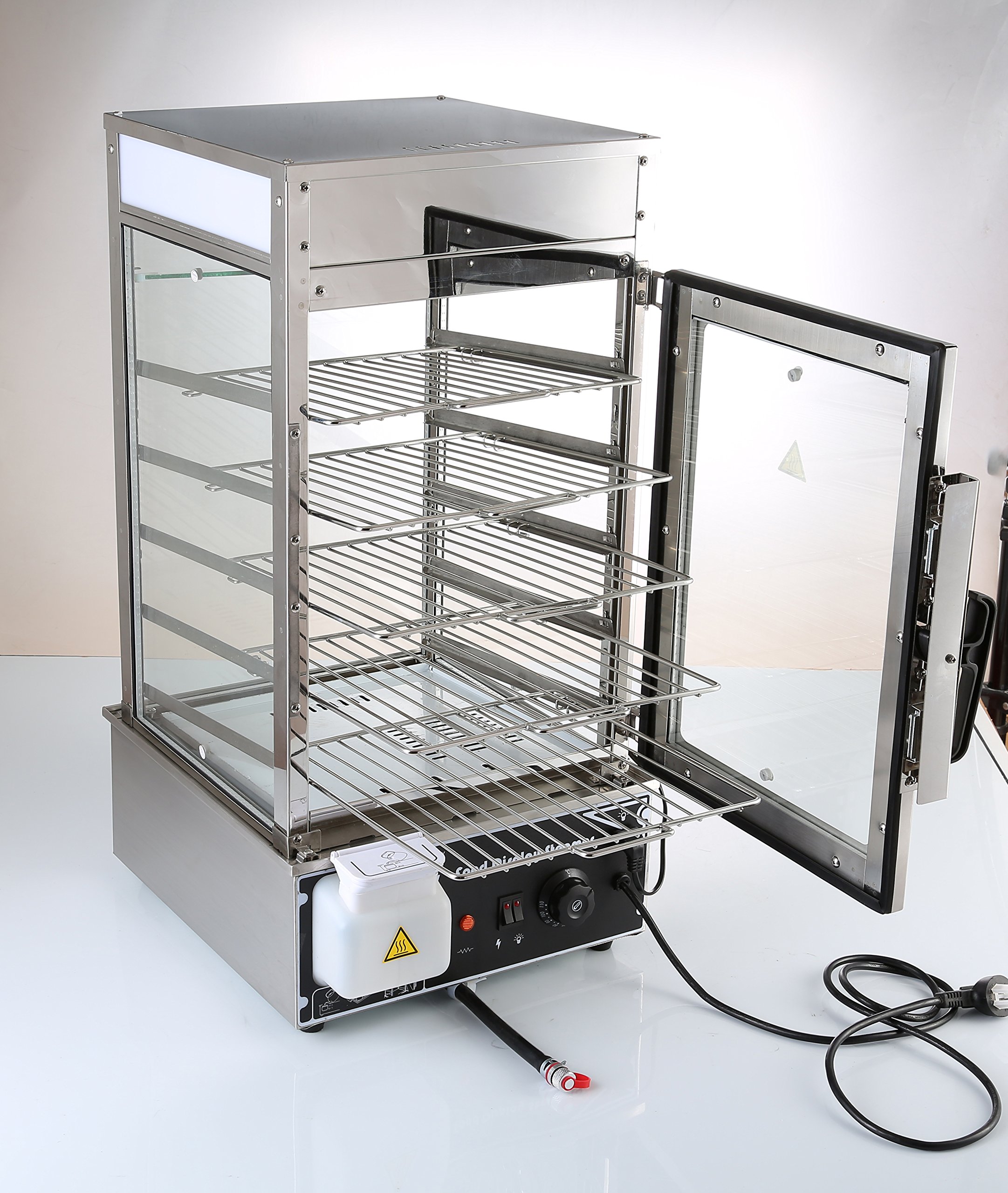 Photo 1 of ***SOLD FOR PARTS***5-Tier Electric Bun Steamer, Commercial Stainless Steel Food Warmer Display with Automatic Temperature Control, for Buns, Baozi, Siomai, Corn, Buffet, Kiosk, Restaurant