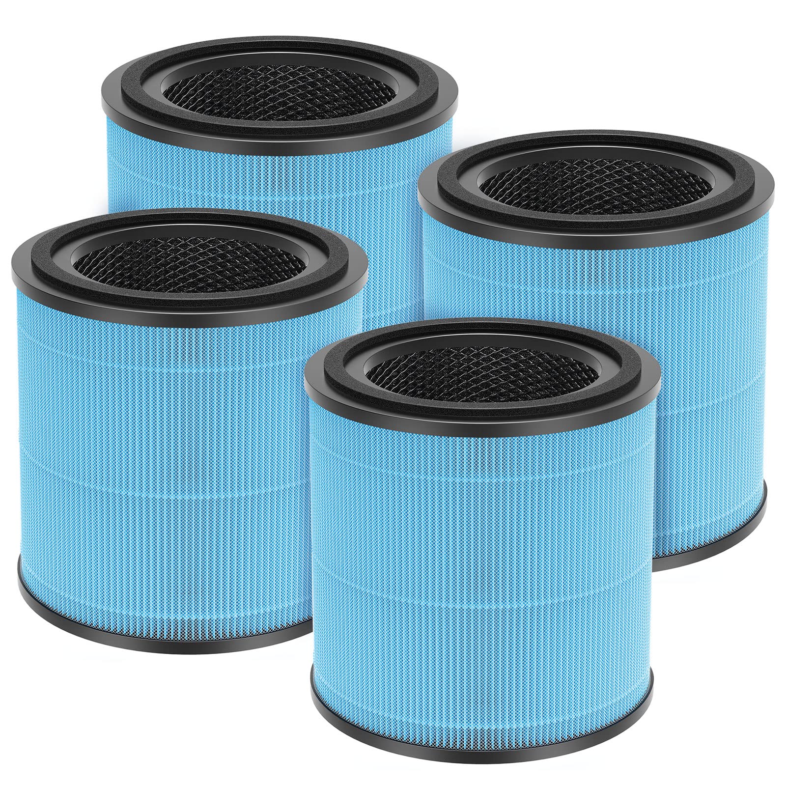 Photo 1 of 4 Pack AP0601 Filters Compatible with AIRTOK AP0601 Air Purifier 4-IN-1 HEPA Filter for Smoke Dust Odors Pollen Pet Dander Quiet 99.97% Removal to 0.3 Microns for Home Bedroom