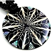 Swimmi Natural Paua Abalone Shell Cone Shell Pendant Beads Necklace Handmade Women Jewelry CA336