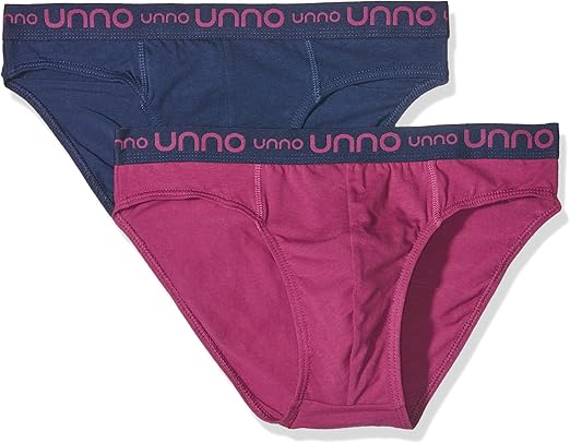 Unno Slip algodón elástico - Slip para hombre, pack de 2, color ...