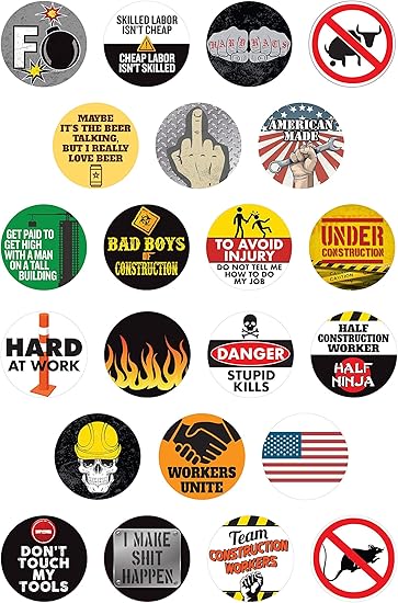 Hard Hat Stickers Construction Union Sticker Packs Carpenter Electrician Labor