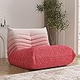 Bean Bag Chair, Fireside Chair Bean Bag Sofa Large Bean Bag Chair for Adults, Bean Bag Chairs for Teens with High Density Comfortable Foam, Memory Foam Bean Bag for Living Room, Bedroom (Pink&White)