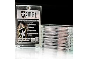 Armory 10-Pack Magnetic One Touch Acrylic Glass 35pt Trading Card Holder Pokemon Baseball Football MTG Yugioh TCG Topps Panini Prizm Pokemon Baseball