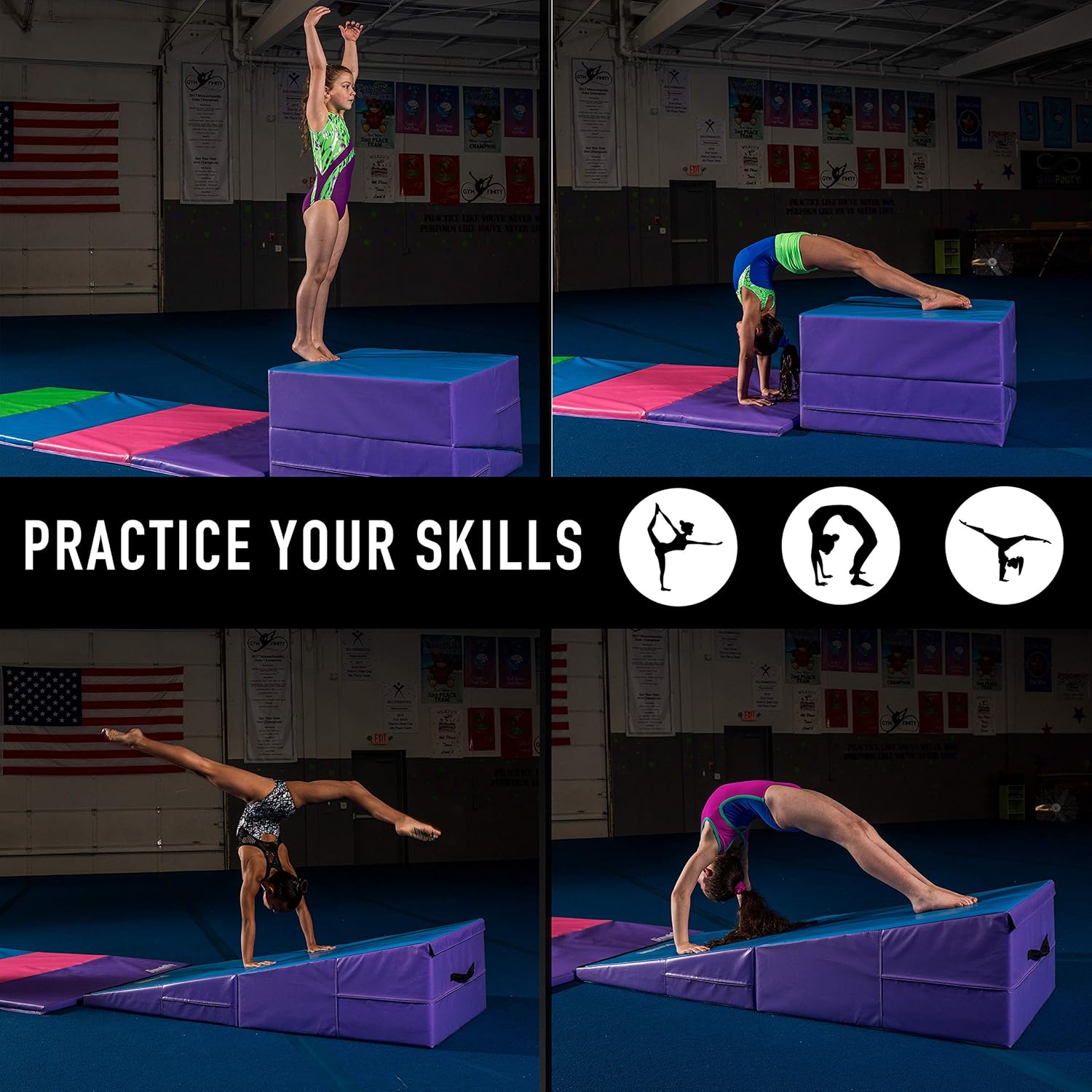 Franklin Sports Folding Gymnastics Cheese Mat : Sports & Outdoors