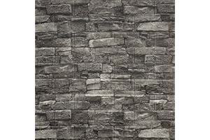 Yutianli 7mm Thick Anti-Collision Wall Panels, 10-Pack 57 Sq.Ft, Black, 3D Peel and Stick, Waterproof, Faux Brick, Self-Adhesive Decal for Bedroom, Living Room, Wall