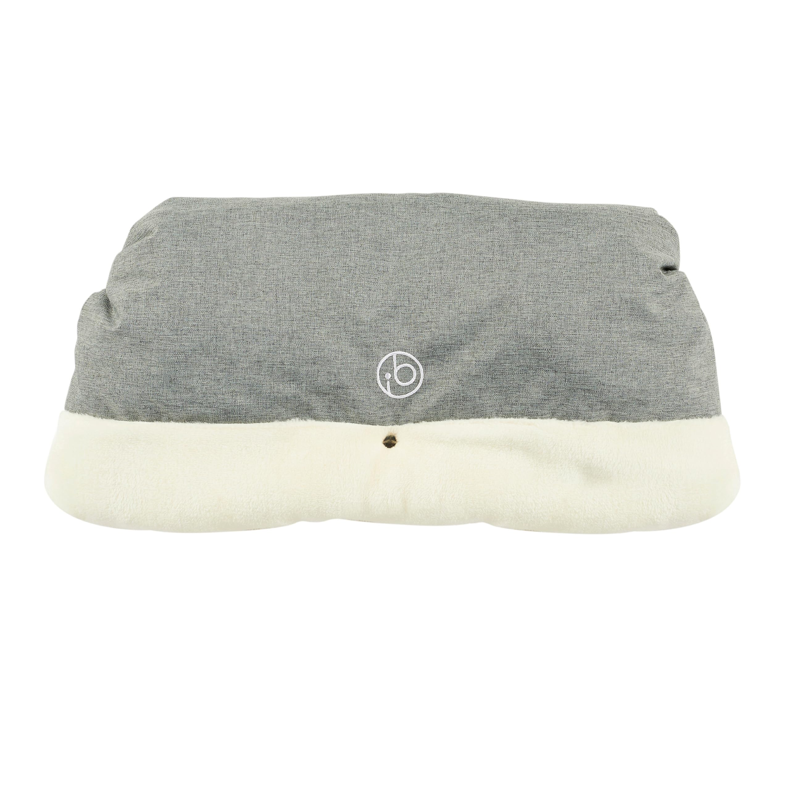 Ickle Bubba Universal Pram Hand Muff – Fleece Lined, Waterproof & Windproof Pushchair Gloves for Hands, Stroller Winter Accessory (Grey)