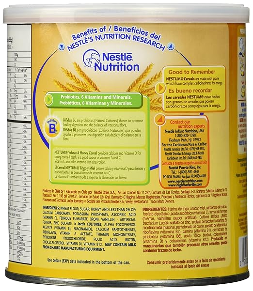 Amazon.com: Nestle Nestum Cereal, Wheat and Honey, 10.5 Ounce Container (Pack of 3):