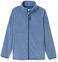 Amazon Essentials Boys' Polar Fleece Full-Zip Mock
