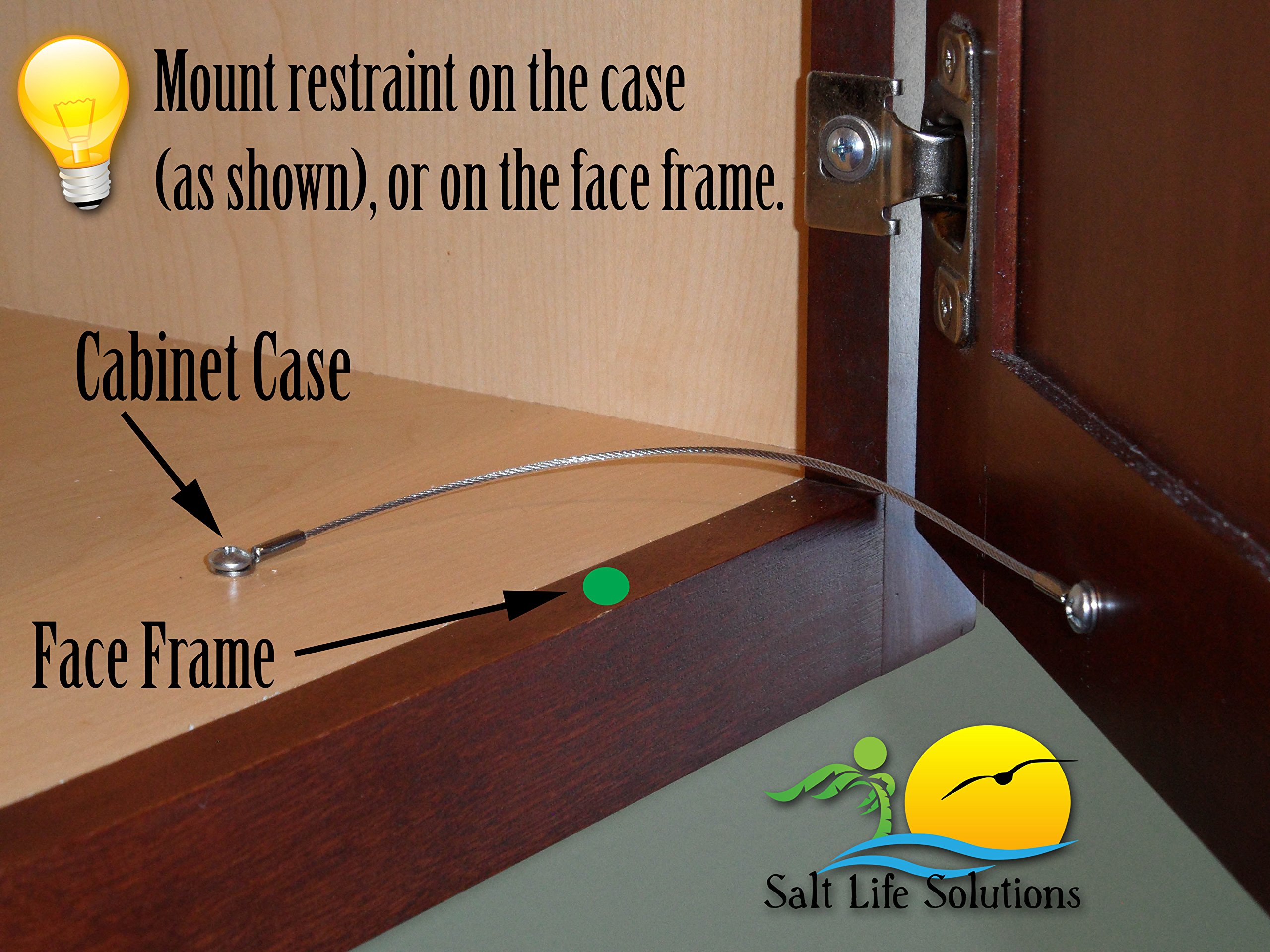 Door Restraint (5 Pack) 8 Inch Stainless Steel Cupboard Hinge