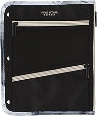 Five Star Pencil Pouch, Pen Case, 3-Pocket Zipper Pouch, Fits 3-Ring Binder, Storage Organizer for Classroom Supplies Earbuds