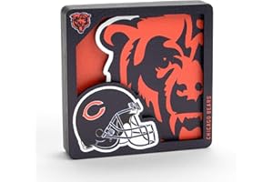 YouTheFan NFL Chicago Bears 3D Logo Series Magnets