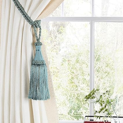 Deco Window Single Tieback Raag Madrid-Sage Olive Mix