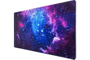 Canjoy Gaming Mouse Pad, Large Mouse Pad for Desk, 31.5x15.7inch Mouse Pad for Home Office Gaming Work-Blue Galaxy