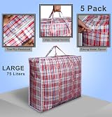 REQUISITE NEEDS 5 Pack Extra Large Jumbo Storage Laundry Bags 60x60cm view 7
