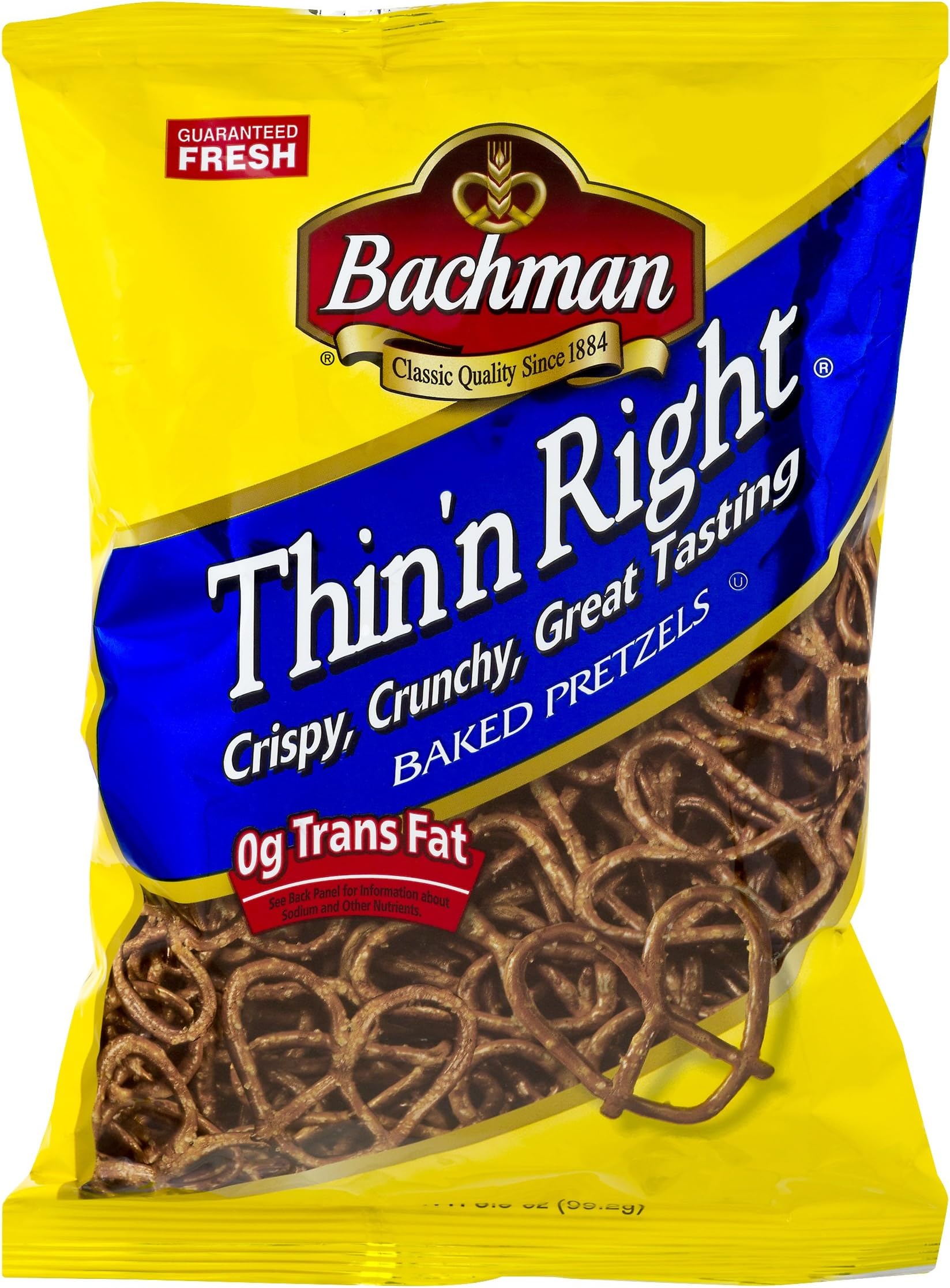 Bachman Pretzels Thinn Right 3.5 oz (4 Bags)