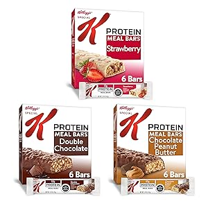 Kellogg's Special K Protein, Meal Bars, Variety Pack, Good Source of 13 Vitamins and Minerals, 1.781lb Case (3 Count)