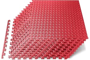 SQUATZ Thick Puzzle Exercise Mat Foam Interlocking Tiles Protect Floors from Gym Equipment Exercise, Durable Non-Skid Texture, Kid Baby Family Safe Easy to Assemble