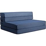 Milliard Tri-Fold Foam Folding Mattress and Sofa Bed for Guests (Full)