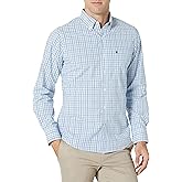 IZOD Men's Fit Advantage Performance Plaid Long Sleeve Stretch Button Down Shirt
